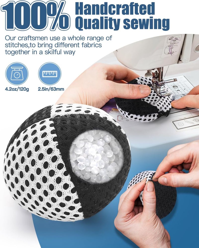 oazoxcx Juggling Balls for Beginners and Professionals Set of 3, Juggling Bean Bags,Durable Juggle Ball Kit (Black - White 4.2 oz) - Image 3